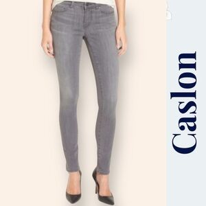 Caslon‎ Women's Stretch Charcoal Skinny Jeans, Size 28, MSRP $79